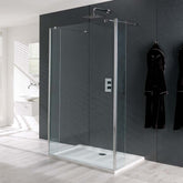 Eastbrook Valliant Walkin Shower Enclosure B inc.2 support bars 8mm Silver Chrome